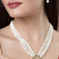 NVR Women's White & Gold-Polished Kundan & Pearl Jewellery Set - NR Retail-NVR