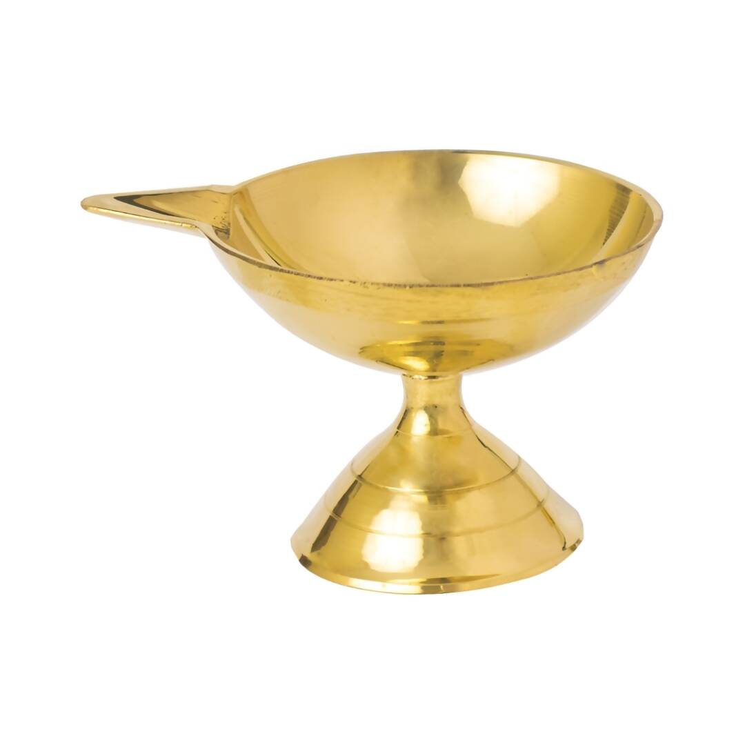 Spillbox Gold-Toned Brass Big Diya Pooja Essential | Swadesiicart