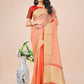 Shree Shyam Fashion Florance Peach Organza Saree