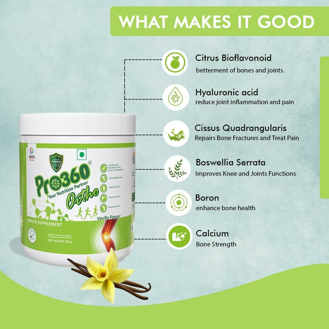 Pro360 Ortho Bone and Joint Protein Supplement Powder | Swadesiicart