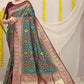Jyoti Fashion Women's Bottle Green Patola Silk Zari Woven Saree with Blouse | Swadesiicart