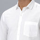 Ramraj Cotton Mens Full Sleeve Formal 100 % Cotton White Shirt | Swadesiicart
