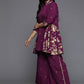 Ahalyaa Women's Traditional wear Co-ords - Purple - Swadesiicart