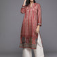 Ahalyaa Women's Traditional wear Kurta - Maroon | Swadesiicart