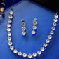 VOJ Silver Plated AD Studded Choker Jewellery Set | Swadesiicart