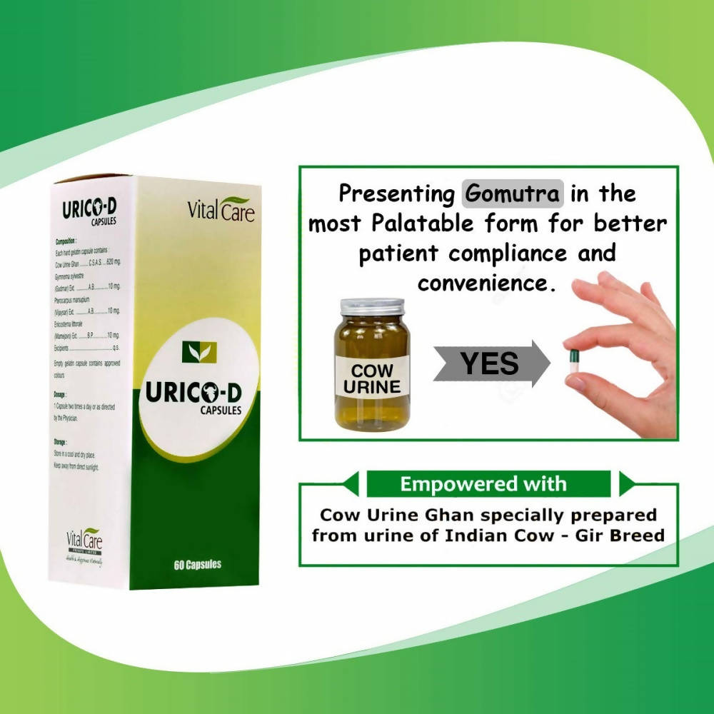 Vital Care Urico -D Capsule 60 Capsules | Swadesiicart