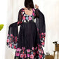 Joban Fashion Black Kurta Set Organza Sequin Embroidery Work - Swadesiicart