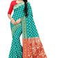 Vamika Rama Green Weaving Banarasi Jacquard Saree | Swadesiicart