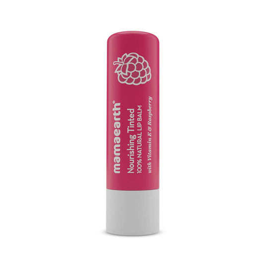 Mamaearth Vitamin E and Raspberry Tinted 100% Natural Lip Balm - Distacart