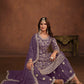 Anaita Lavender Embroidered Faux Georgette Salwar Suit