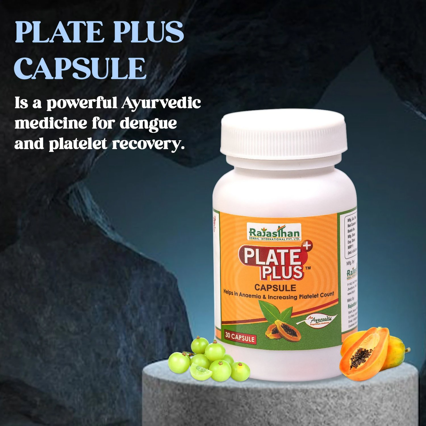 Rajasthan Herbals Plate Plus Capsules | Swadesiicart