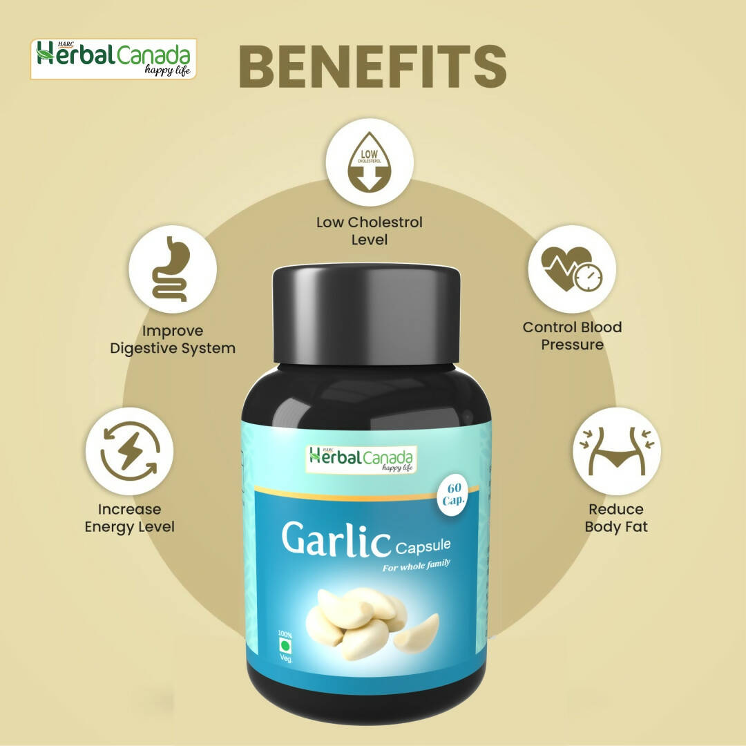 Herbal Canada Garlic Capsules - Swadesiicart