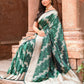 Joban Fashion Emerald Green Banarasi Katan Pure Handloom Banarasi Silk Saree | Swadesiicart
