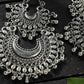 Mominos Fashion Johar Kamal Silver-Plated Chandbali Earrings For Women - Swadesiicart