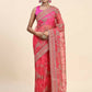 Vamsee Pink Organza Saree - Swadesiicart
