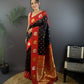 Joban Fashion Maroon Butti Banarasi Silk Sarees | Swadesiicart