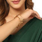NVR Women Set of 2 Gold-Polished Traditional Bangles - NR Retail-NVR