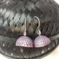 Terracotta Hanging Jhumkas-Silver Pink