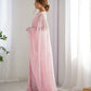 Attractive Looking Georgette Thread, Sequance Embroidery Work Party Wear Saree - Pink