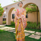 Vishnu Weaves Women's Yellow Paithani Silk Zari Woven Saree with Unstitched Blouse - Swadesiicart