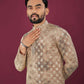 Anaita Cream Chikankari Work Viscose Rayon Straight Kurta