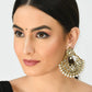 Mominos Fashion Johar Kamal Beautiful Golden And White Beaded Earrings - Swadesiicart