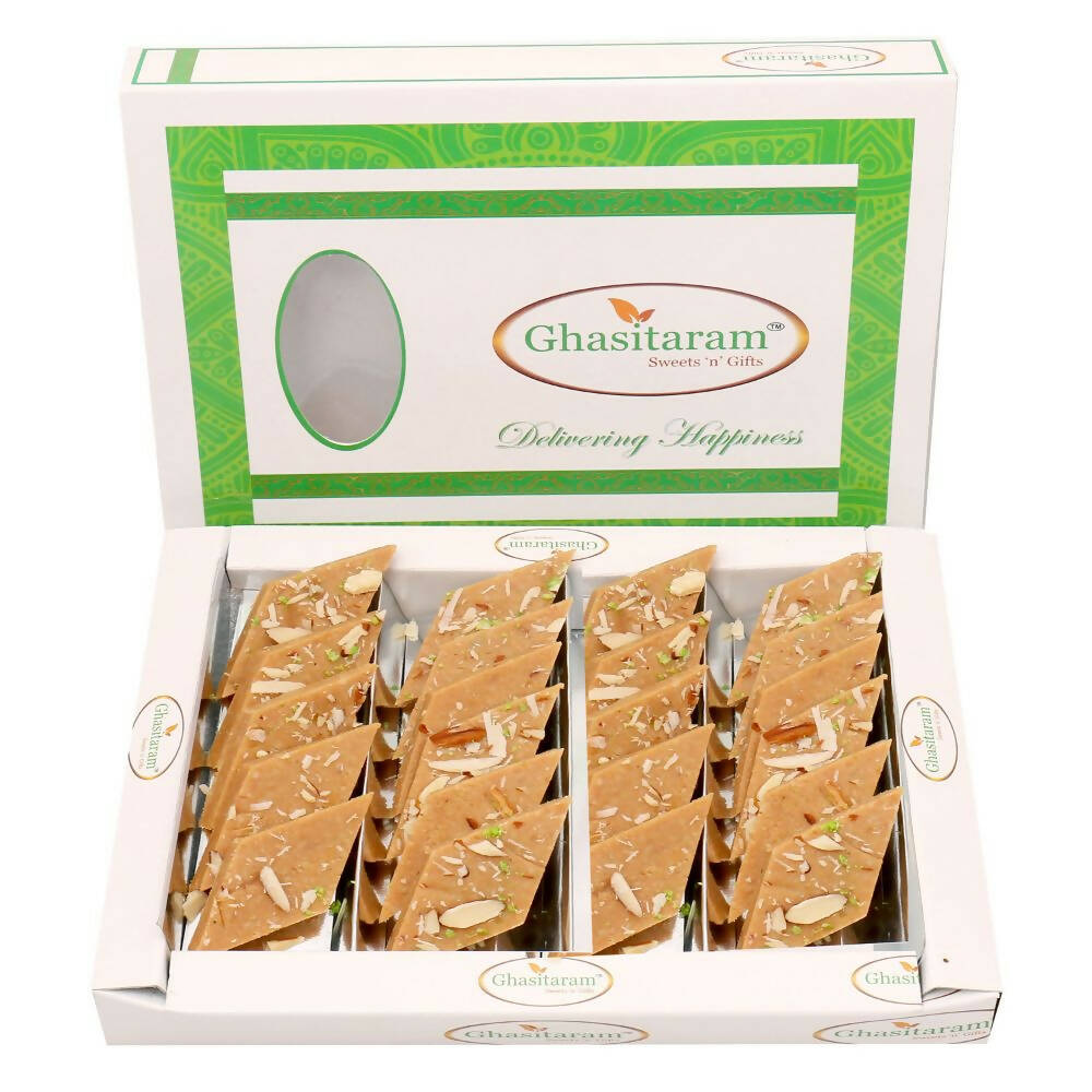 Ghasitaram Jaggery (Gud) Kaju Katli Sweets | Swadesiicart