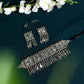 Tehzeeb Creations Oxidised Necklace And Earrings With Mirror Design