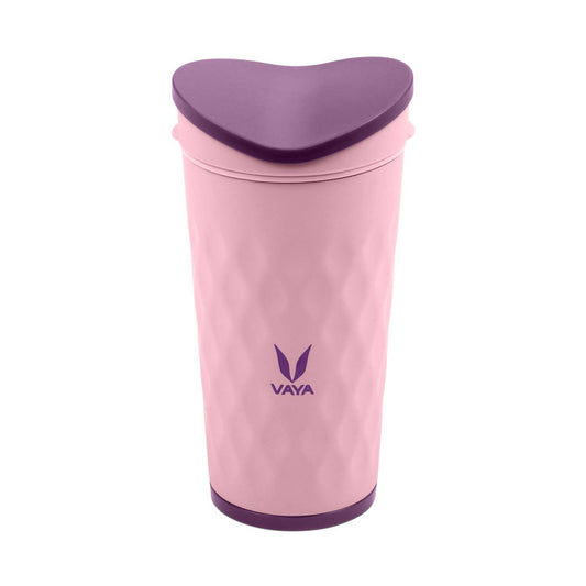Vaya Drynk Kid'S Stainless Steel Tumbler With Spill-Proof Pediasafe Lid - 350ml (Pink) | Swadesiicart