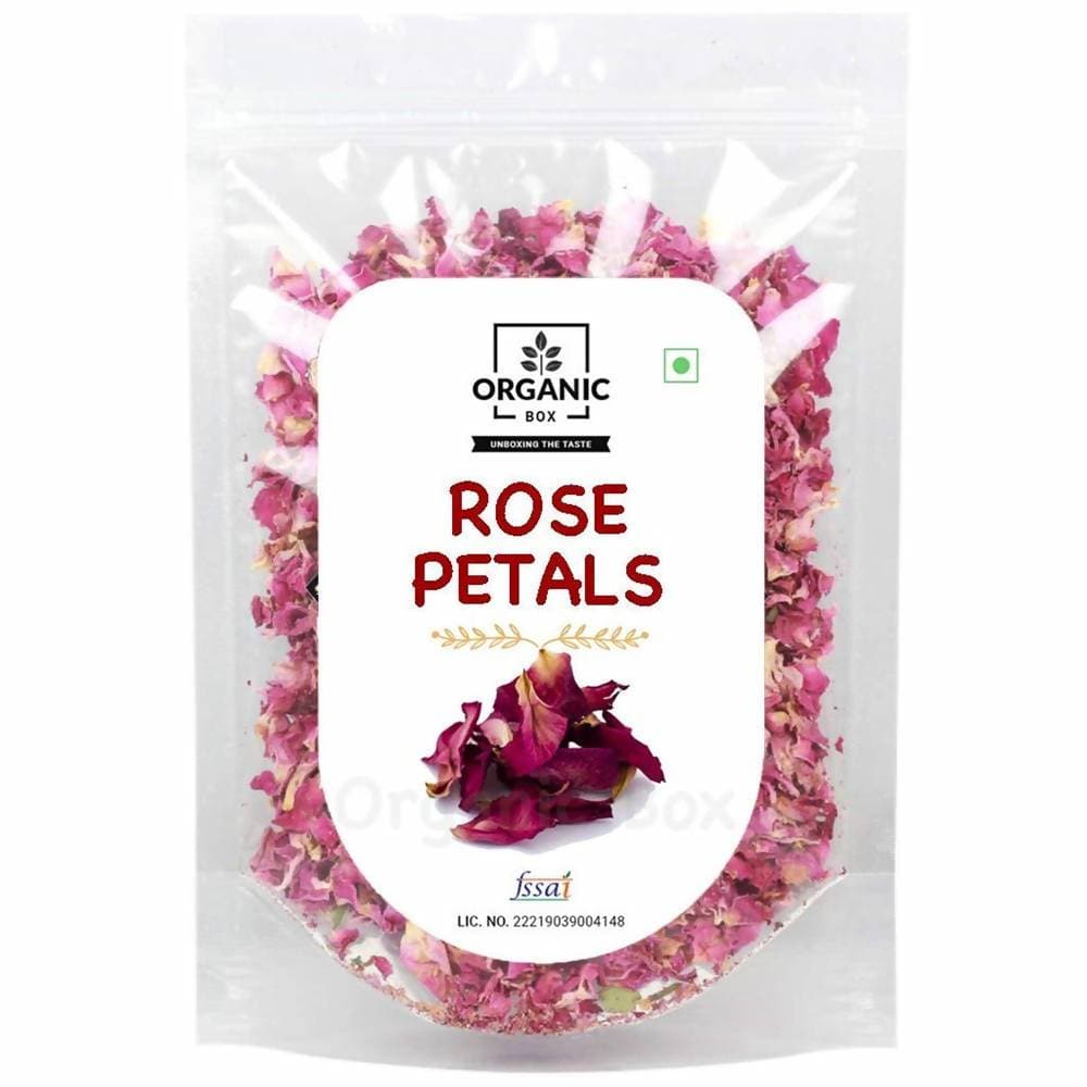 Organic Box Sun Dried Rose Petals | Swadesiicart