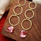 NVR Women's Gold-Polished Mother of Pearl Handcrafted Drop Earrings - Swadesiicart