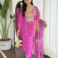 Light purple Viscose Chanderi Stitched Suit With Dupatta - Tanisha | Swadesiicart