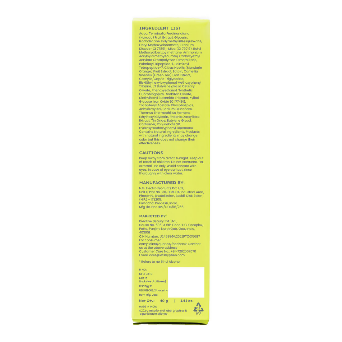Hyphen Golden Hour Glow Sunscreen SPF 50 PA++++ | Swadesiicart