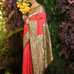 Vishnu Weaves Women's Gajri Paithani Silk Zari Woven Saree with Unstitched Blouse - Swadesiicart