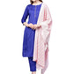 Ahalyaa Women's Royal Blue Poly Silk Solid Salwar Suit with Dupatta | Swadesiicart