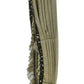 Olive Green And Black Ruffled With Blouse Ready To Wear Saree
