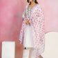 Ethnic Festive Wear Viscose Chanderi White Stitched Suit With Dupatta - Tanisha | Swadesiicart