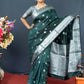 Jyoti Fashion Women's Bottle Green Soft Banarasi Silk Zari Woven Saree with Blouse | Swadesiicart