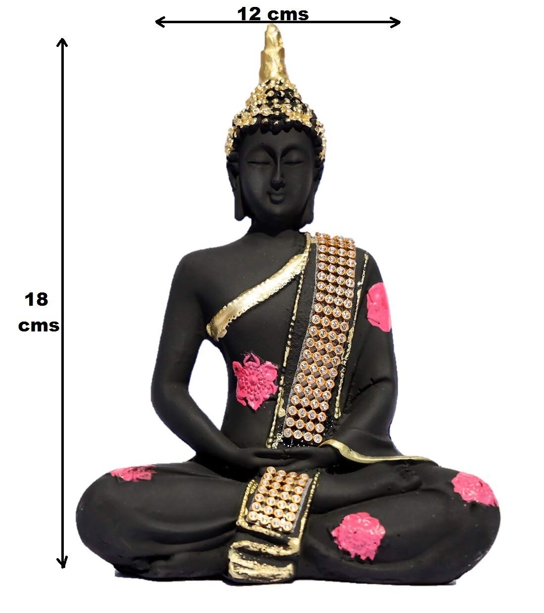 Shri Balaji Enterprises Polyresin Sitting Lord Buddha Idol - Swadesiicart