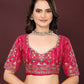 Ai Fashion Magenta Georgette Digital Print Party Wear Saree