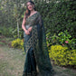 Vamsee Aaisa Green Organza Saree - Swadesiicart
