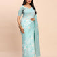 Shree Shyam Fashion Linen Cotton Sky Blue Saree