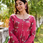 Jyoti Fashion Women's Rani Pink Cotton Silk Heavy Digital Printed Kurta Plazo Set | Swadesiicart