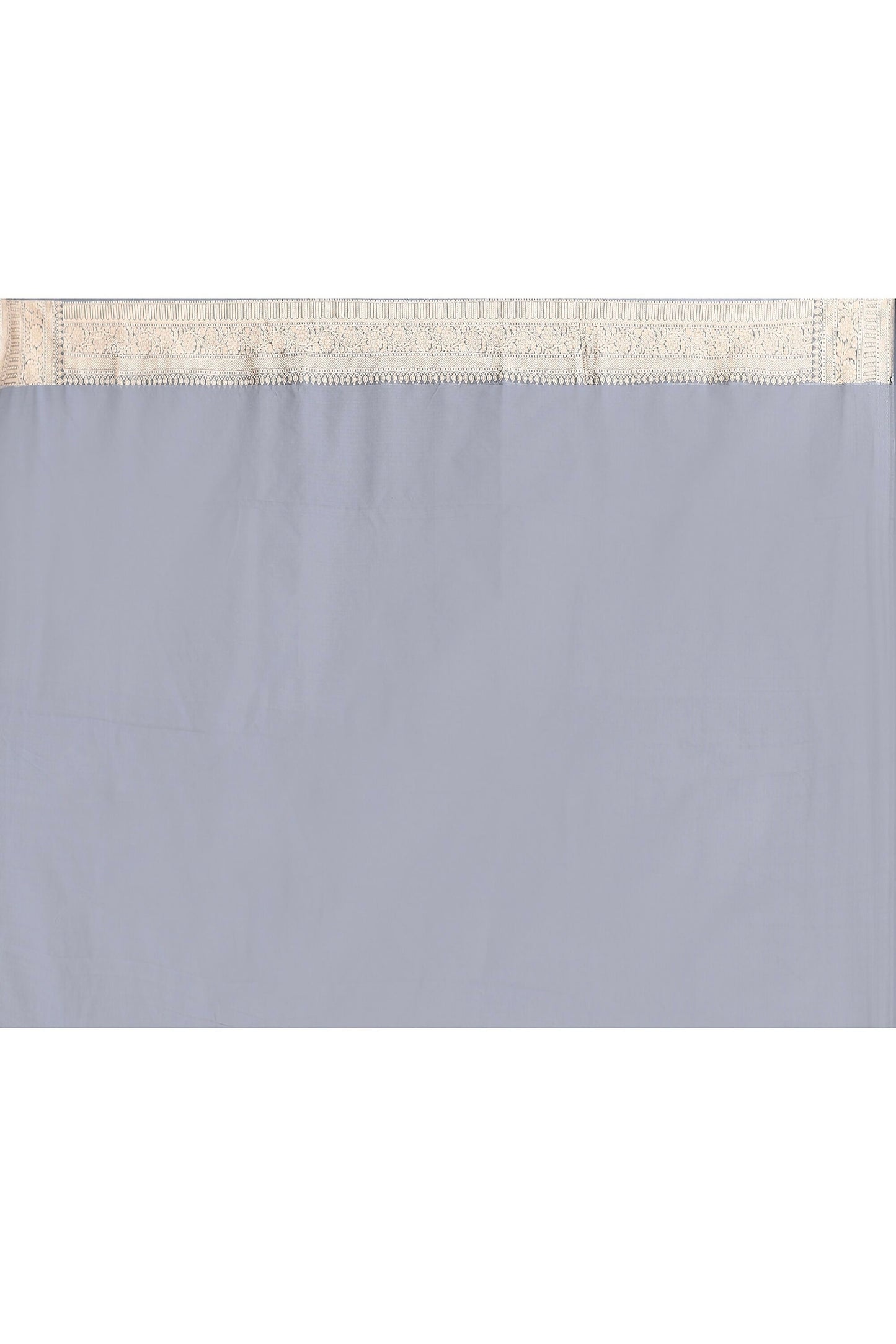 Joban Fashion Silver Grey Pure Katan Pure Handloom Banarasi Silk Saree | Swadesiicart