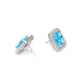 stone stud (sky blue) - Ruby Raang - Ruby Raang Studio