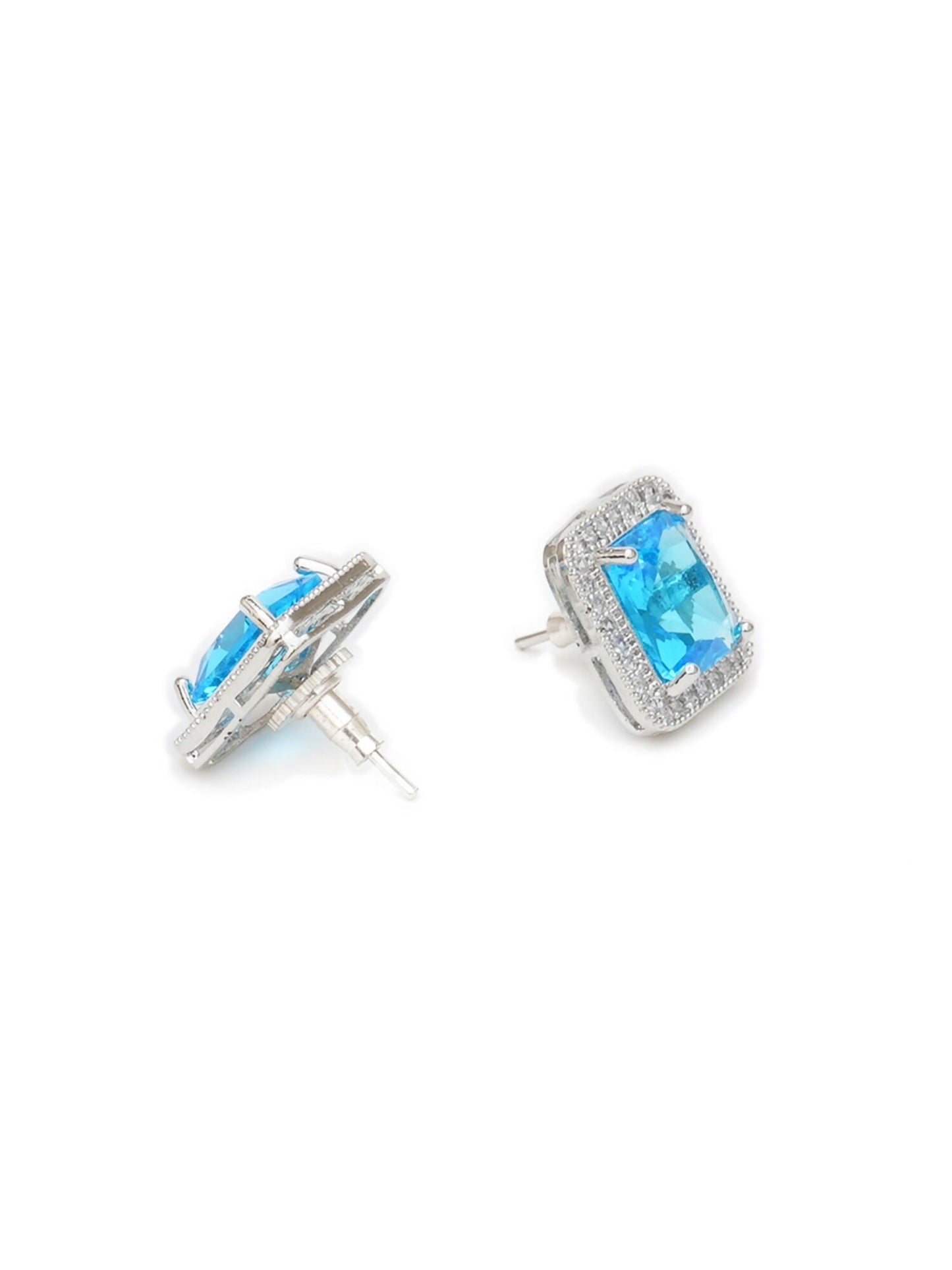 stone stud (sky blue) - Ruby Raang - Ruby Raang Studio