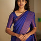 DEIANA'S Beautiful Designer Golden zari Soft Lichi Silk Saree - BLue - Swadesiicart
