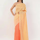 Exclusive Collection Beautiful Khadi Cotton Cream Light Orange Light Yellow Handloom Saree - Swadesiicart