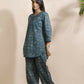 Breathables Abstract Green Cotton Kurta & Pant Co-Ord Set