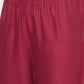 Aniyah Rayon Flared Slip-On Wine Color Palazzo